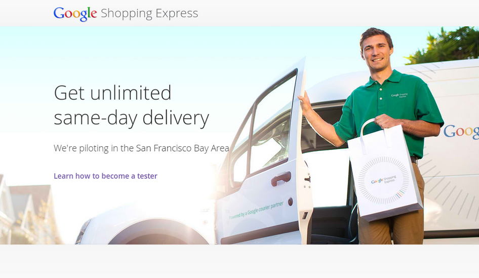 Google Express homepage